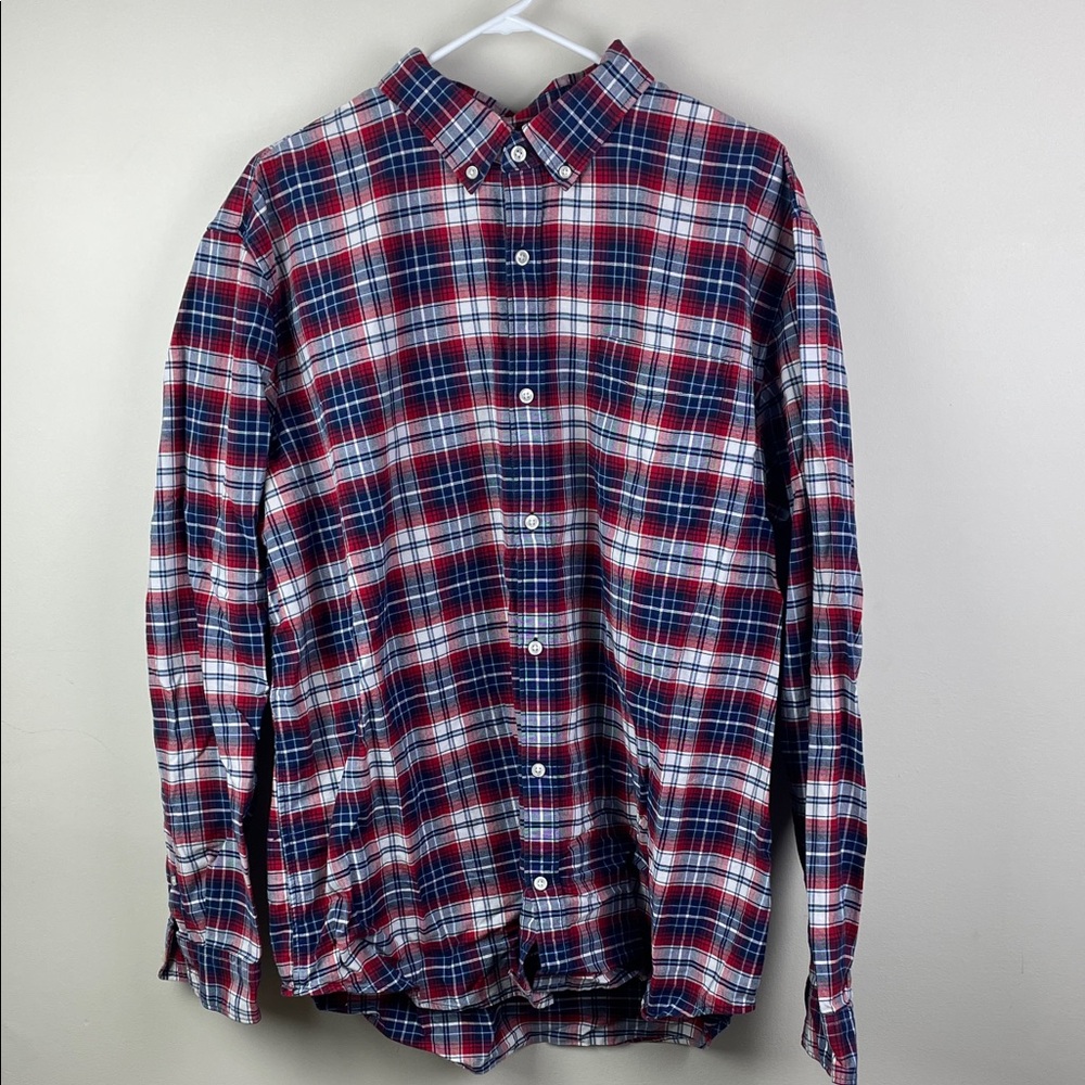 Gap Standard Fit Plaid Long Sleeve Button Down
